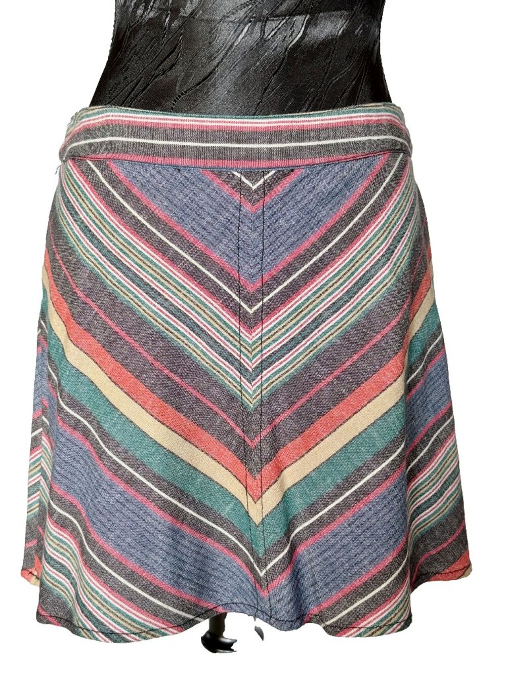 Free People Yours Truly Chevron Mini Skirt Boho Festival